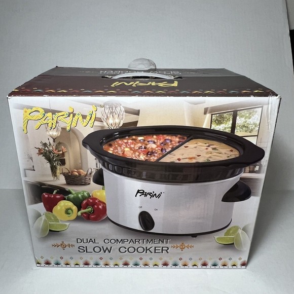 Parini Kitchen Parini Dual Compartment Slow Cooker 2 6oz